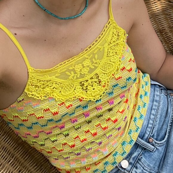 Free People Yellow Colorful Tank Top - Picture 2 of 9